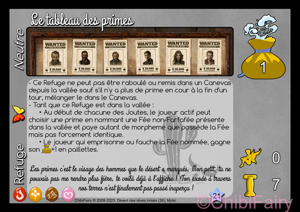 Le tableau des primes